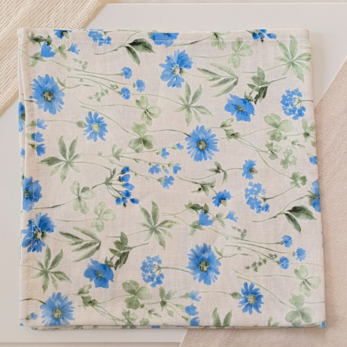 Big Flower Printed Cotton Scarf - Japan