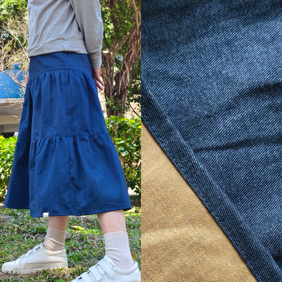 Denim Blue Handmade Skirt