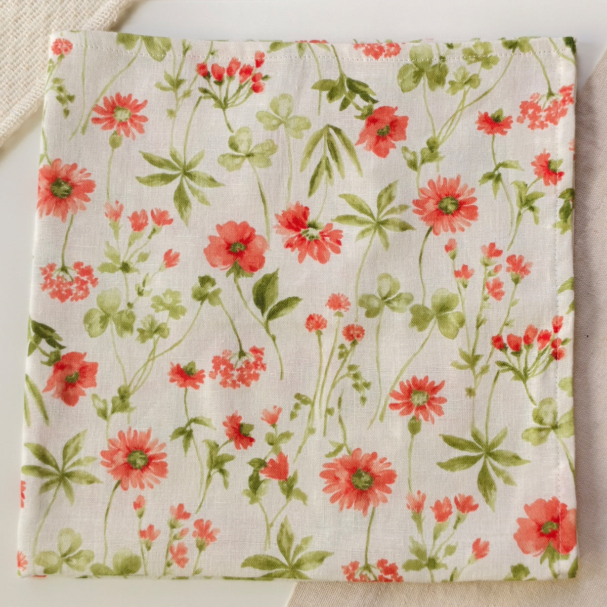 Big Flower Printed Cotton Scarf - Japan