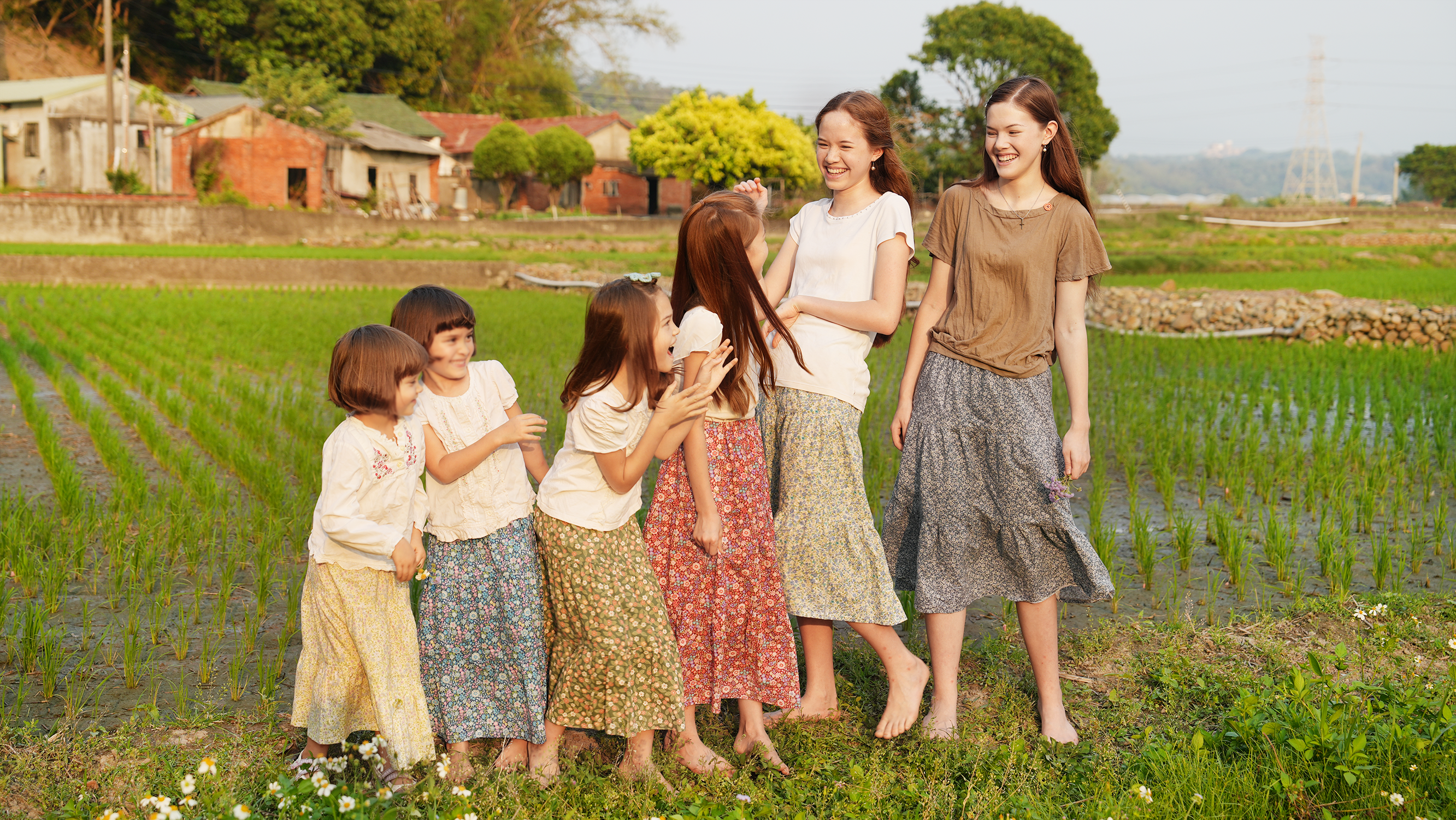 Handmade Floral Skirt (Cool Colors)